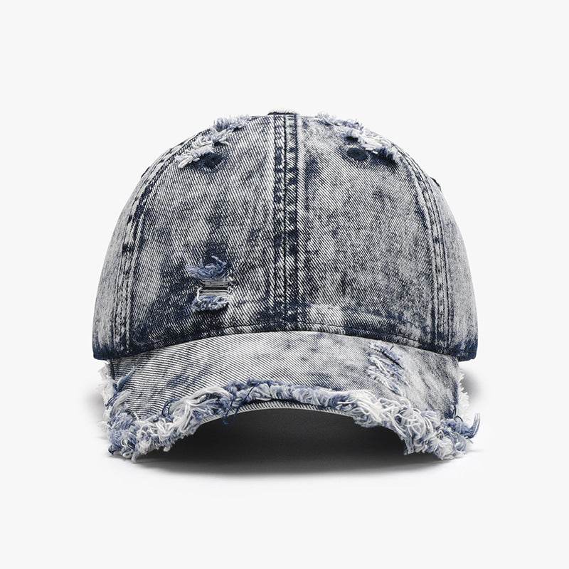 Distressed Cotton Adjustable Baseball Cap - Hovatok