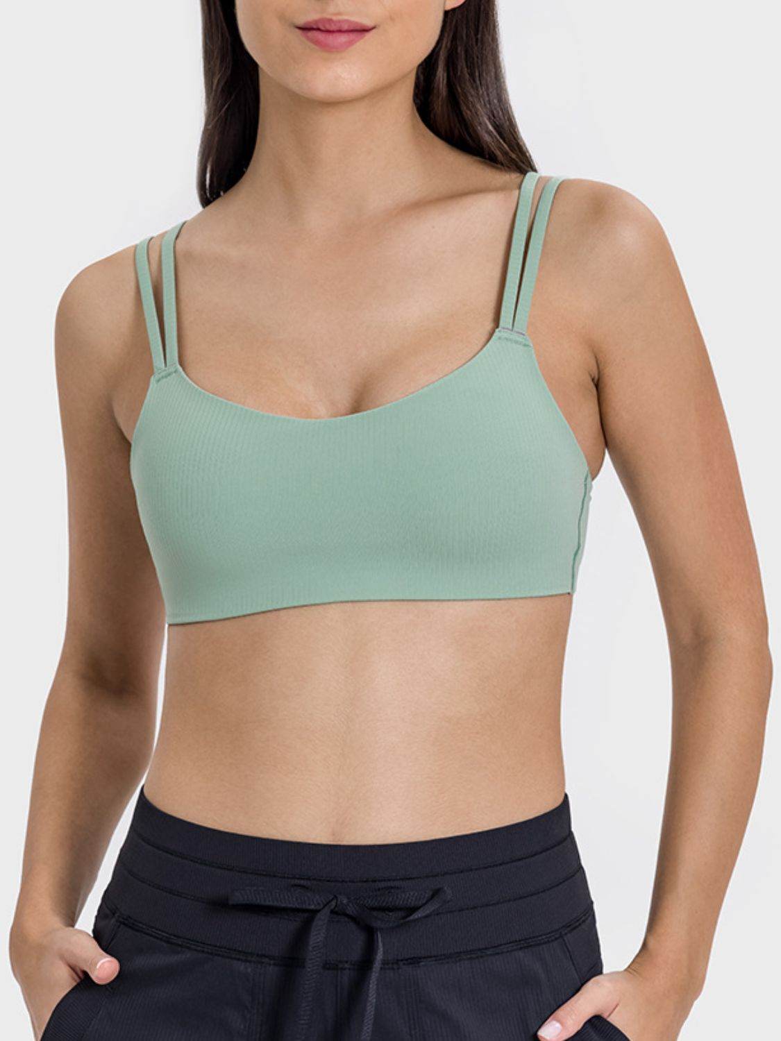 Millennia Scoop Neck Double Strap Active Cami - Hovatok