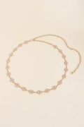 Rhinestone Decor Zinc Alloy Belt - Hovatok