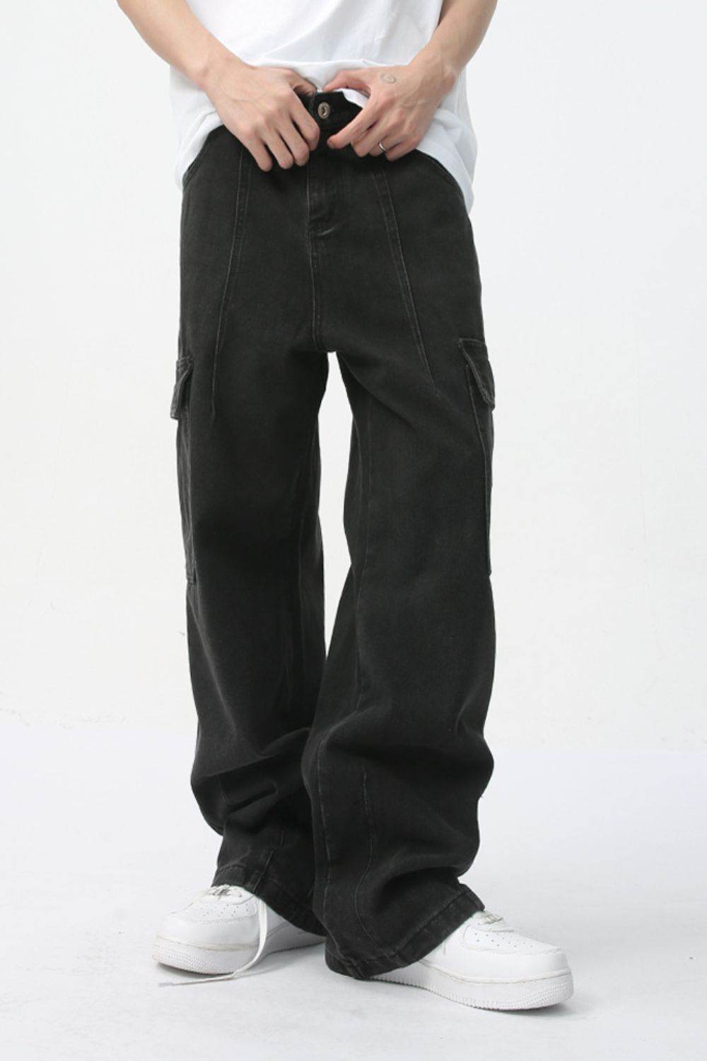 Men's Straight Cargo Jeans - Hovatok
