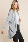 BOMBOM Open Front Long Sleeve Cocoon Cardigan - Hovatok