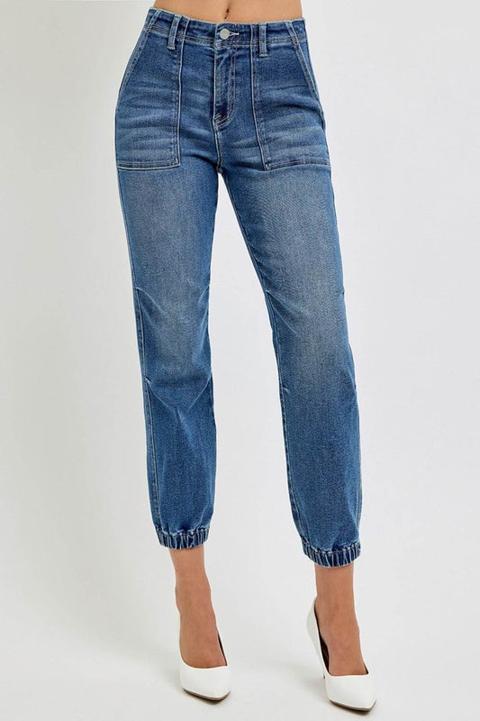 RISEN Full Size High Rise Ankle Jogger Jeans - Hovatok