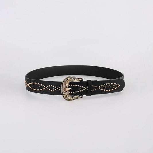 PU Leather Rhinestone Belt - Hovatok
