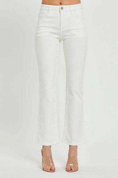 RISEN Full Size Mid Rise Jeans with Pockets - Hovatok