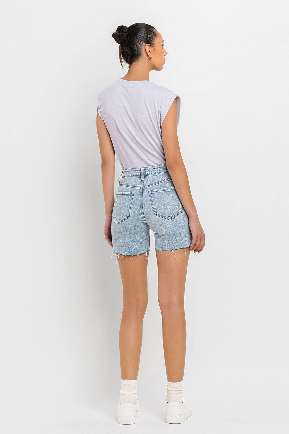 Vervet by Flying Monkey High Rise Denim Shorts - Hovatok