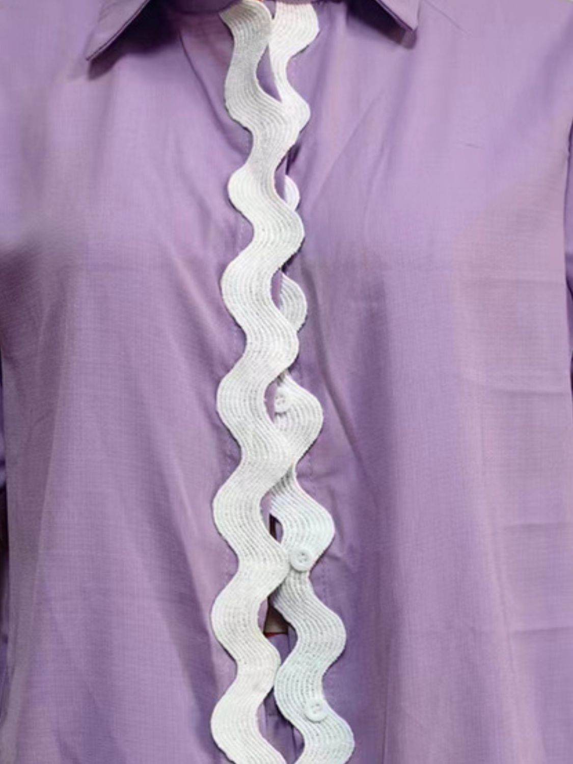 Contrast Trim Collared Neck Top and Shorts Set - Hovatok