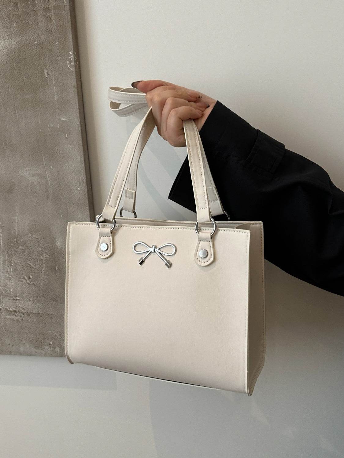 Bow PU Leather Shoulder Bag - Hovatok