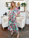 Double Take Full Size Half Sleeve Wide Leg Jumpsuit - Hovatok