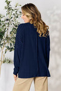 Basic Bae Full Size Ribbed Round Neck Slit Knit Top - Hovatok