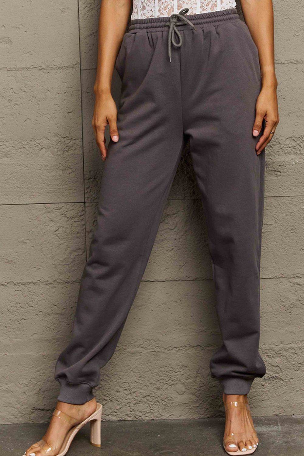 Simply Love Full Size Drawstring Sweatpants - Hovatok