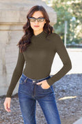 Basic Bae Full Size Mock Neck Long Sleeve Bodysuit - Hovatok