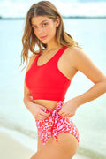 Two-Tone Tied Two-Piece Swimsuit - Hovatok
