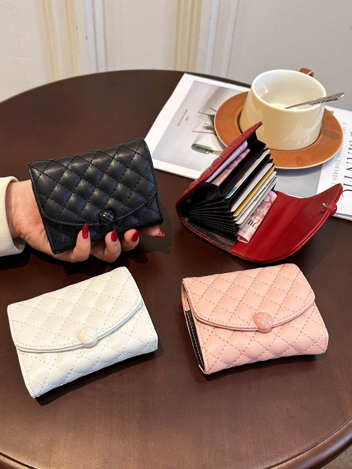 PU Leather Solid Color Wallet - Hovatok