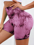 Tie-Dye High Waist Active Shorts - Hovatok