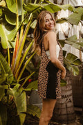 BiBi Leopard Sleeveless Overalls with Pockets - Hovatok