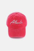 Zenana Washed ATLANTA Embroidered Baseball Cap - Hovatok