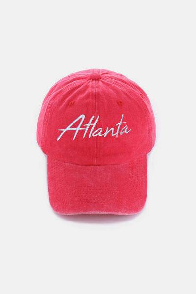 Zenana Washed ATLANTA Embroidered Baseball Cap - Hovatok