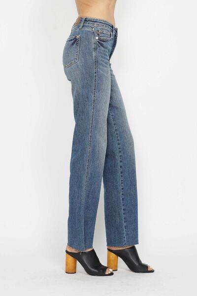 Judy Blue Full Size Tummy Control Straight Jeans - Hovatok