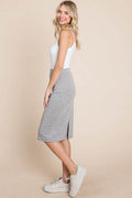 BOMBOM Elastic Waist Pencil Skirt - Hovatok