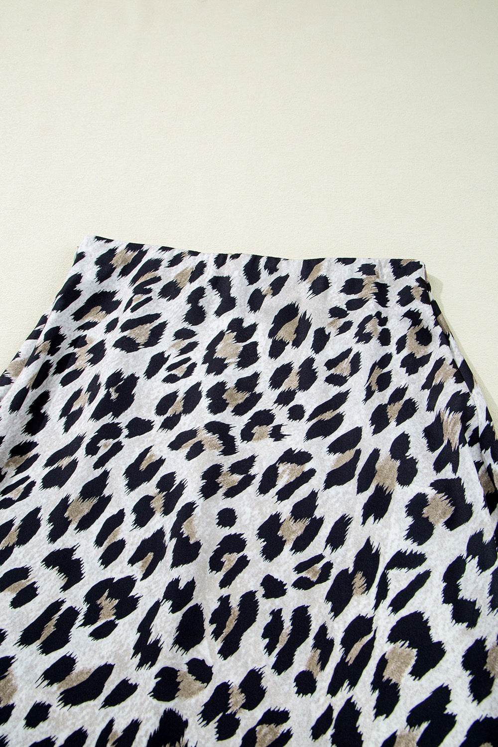 Leopard High Waist Midi Skirt - Hovatok
