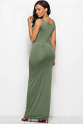 Scoop Neck Wide Strap Maxi Dress - Hovatok