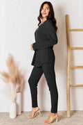 Basic Bae Full Size Notched Long Sleeve Top and Pants Set - Hovatok