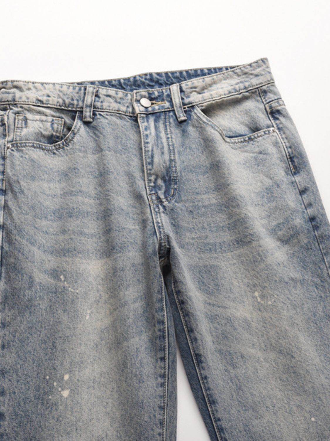 Men's Frayed Hem Bootcut Jeans - Hovatok