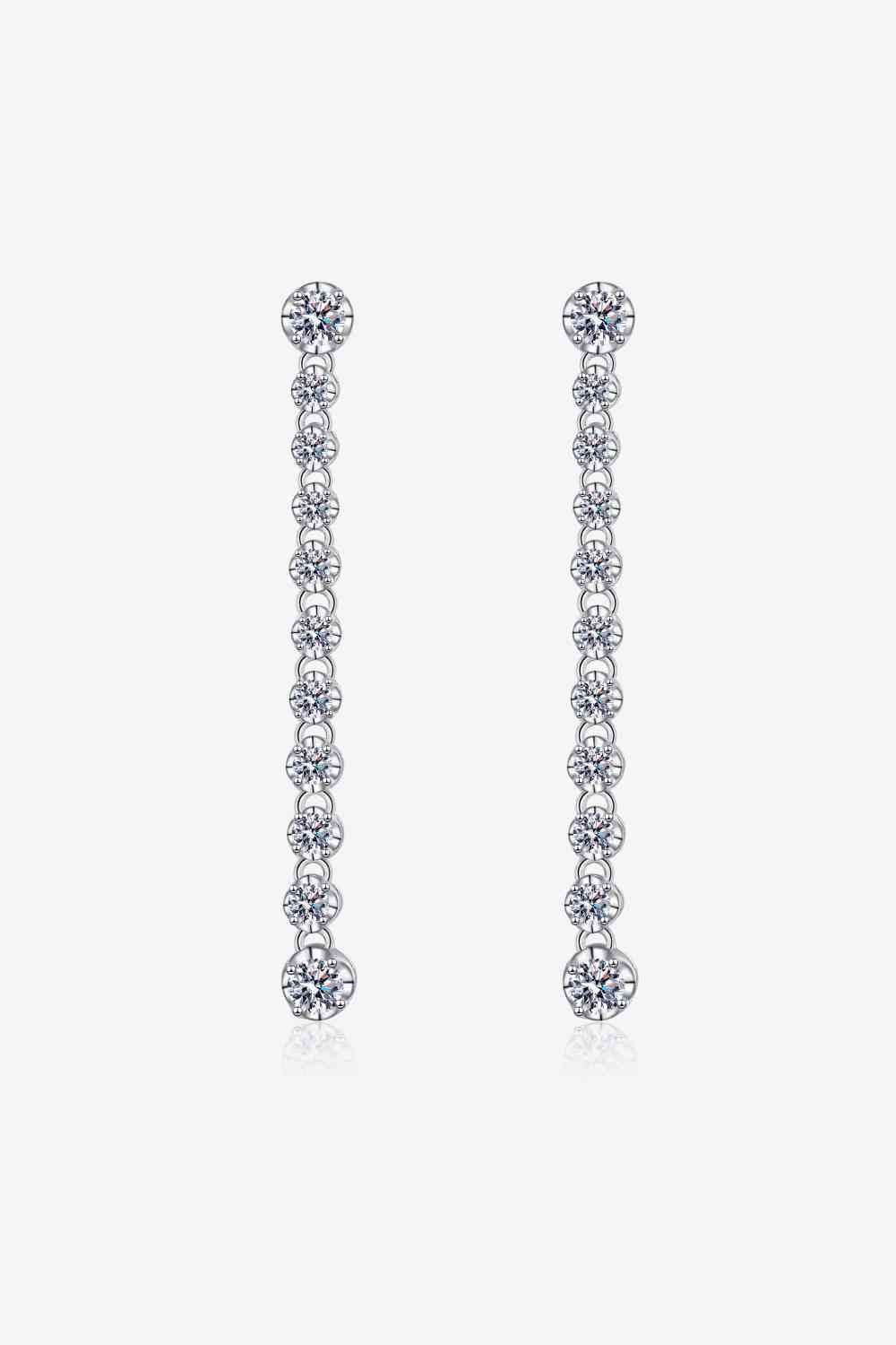 Adored 1.18 Carat Moissanite Long Earrings - Hovatok
