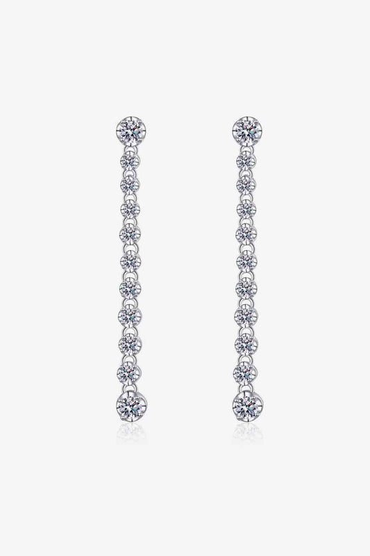 Adored 1.18 Carat Moissanite Long Earrings - Hovatok