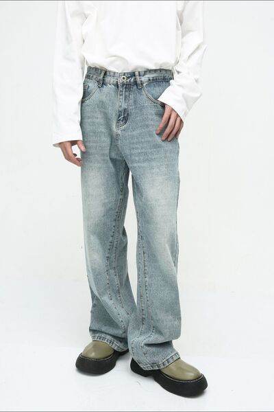 Mid Rise Jeans with Pockets - Hovatok