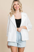 Culture Code Double Breasted Eyelet Jacket with Pockets - Hovatok
