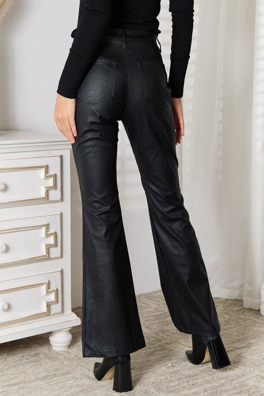 Kancan Slit Flare Leg Pants - Hovatok
