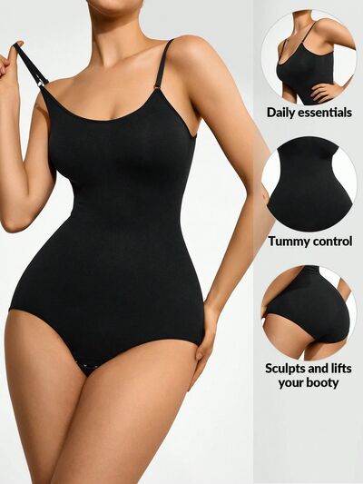 Basic Bae Full Size Scoop Neck Butt Lifting Bodysuit - Hovatok