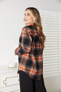 Mandy Plaid Dropped Shoulder Shirt - Hovatok