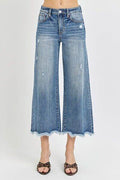 Risen High Rise Cropped Flare Jeans - Hovatok