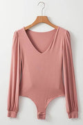 V-Neck Long Sleeve Bodysuit - Hovatok