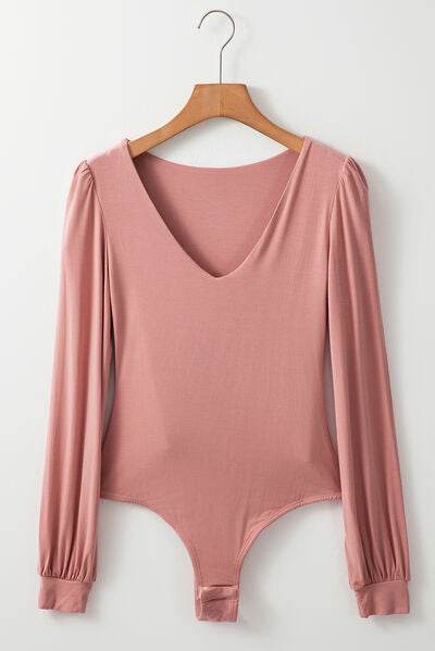 V-Neck Long Sleeve Bodysuit - Hovatok