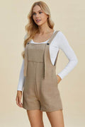Double Take Full Size Texture Sleeveless Romper - Hovatok