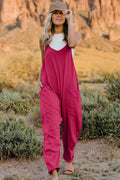 Double Take Full Size V-Neck Sleeveless Jumpsuit with Pockets - Hovatok