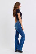Judy Blue Full Size Run Mid-Rise Bootcut Jeans with Thermal Lining - Hovatok
