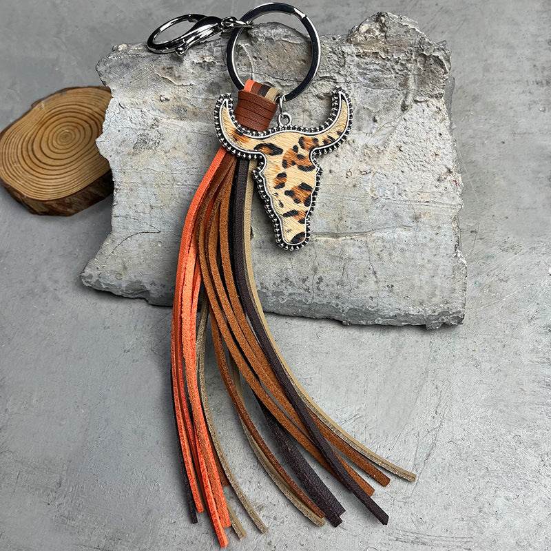 Bull Shape Fringe Key Chain - Hovatok