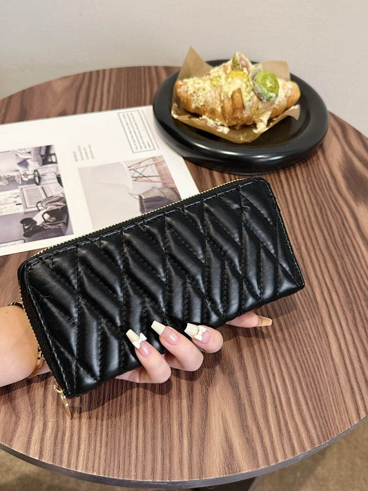 PU Leather Solid Color Wallet - Hovatok