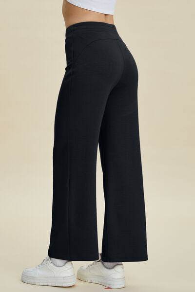 Basic Bae Full Size Air Scuba Drawstring Wide Leg Pants - Hovatok
