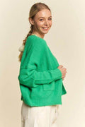 Davi & Dani Open Front Drop Shoulder Cardigan - Hovatok