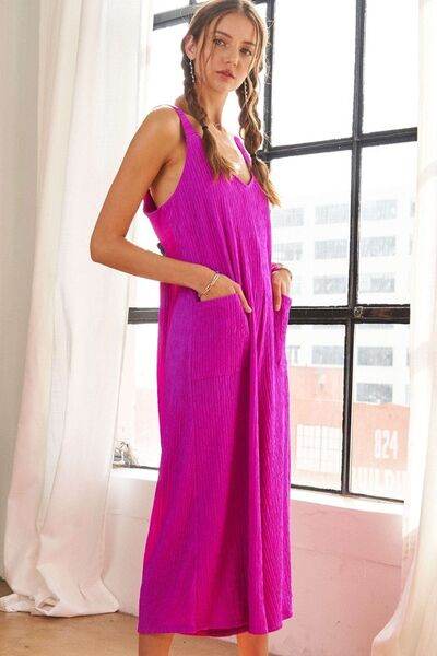ADORA Textured Wide-Leg Jumpsuit - Hovatok