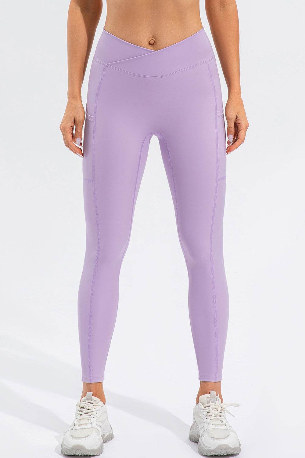 High Waist Active Leggings with Pockets - Hovatok