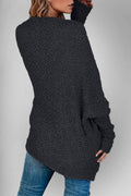 Double Take Pocketed Open Front Long Sleeve Cardigan - Hovatok
