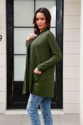 Basic Bae Full Size Open Front Long Sleeve Cardigan with Pockets - Hovatok