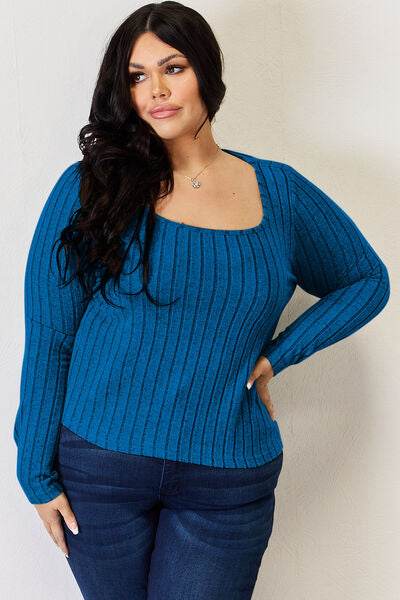 Basic Bae Full Size Ribbed Long Sleeve T-Shirt - Hovatok