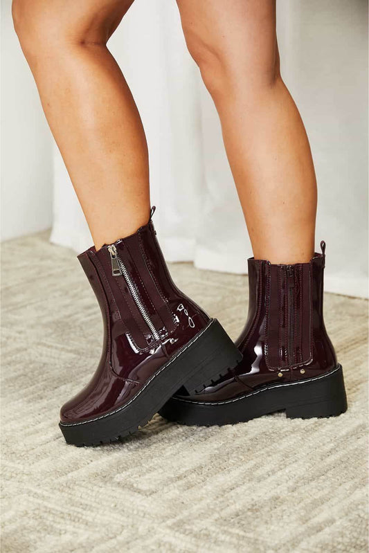 Forever Link Side Zip Platform Boots - Hovatok